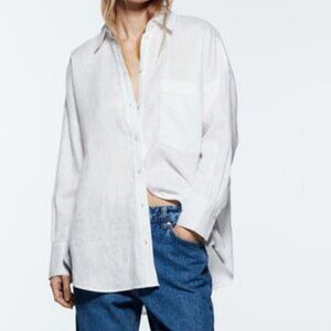 Zara  Linen Shirt with Pockets